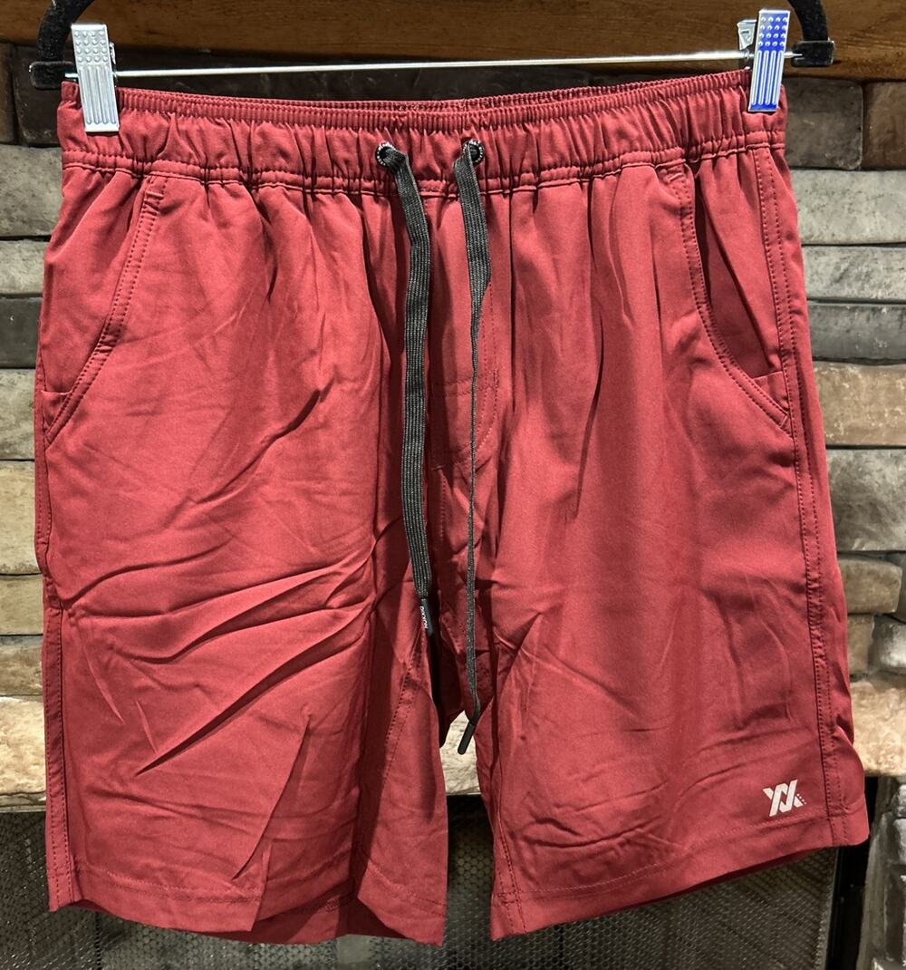 Men’s DIXXON Flannel Company Maroon THE BRAD Lined Shorts Size M NWT